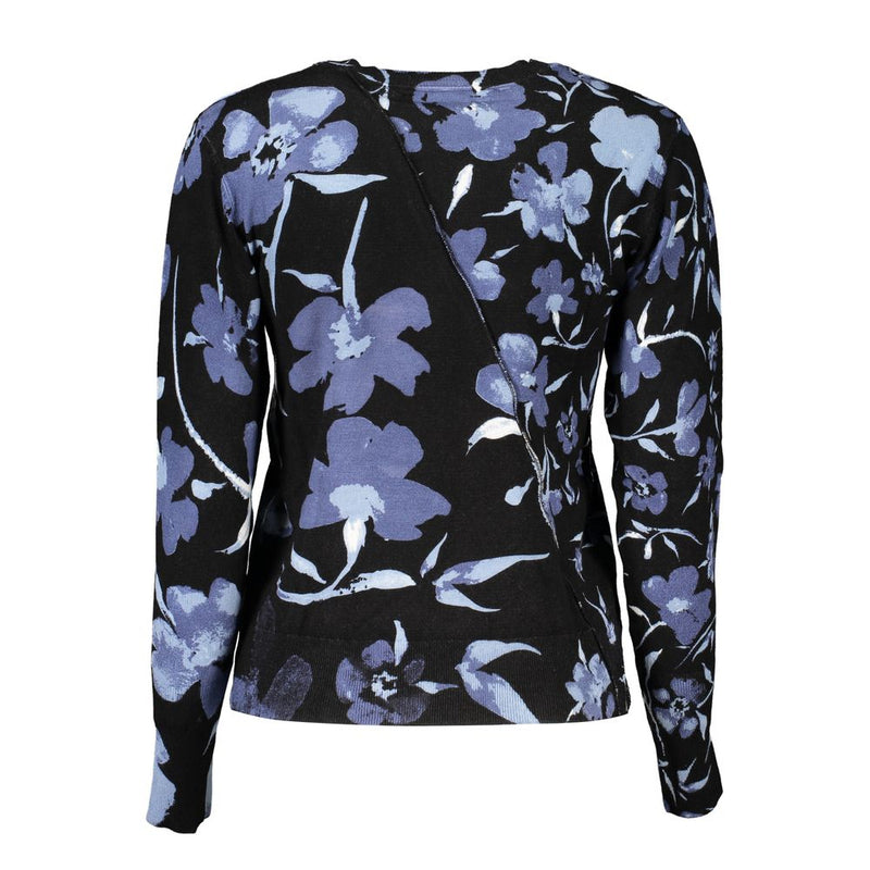 Desigual Chic Contrasting Crew Neck Sweater - Black