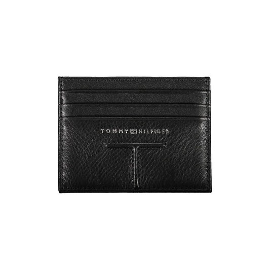 Portefeuille homme en cuir noir Tommy Hilfiger