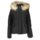 Woolrich Black Cotton Jacket with Removable Fur