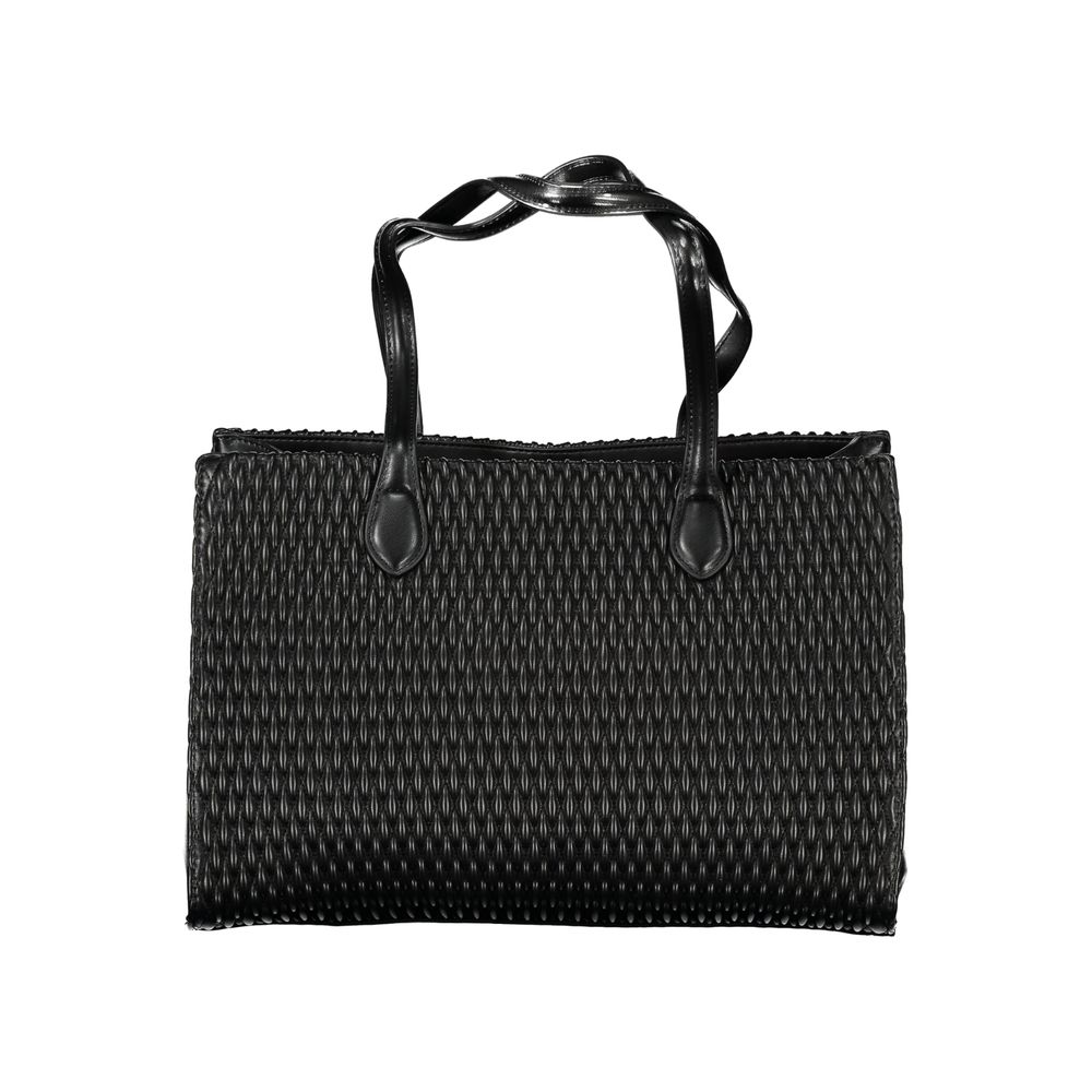 Mario Valentino Black Polyethylene Handbag - Sustainable Luxury