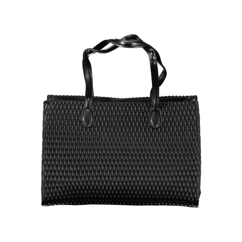 Mario Valentino Black Polyethylene Handbag - Sustainable Luxury