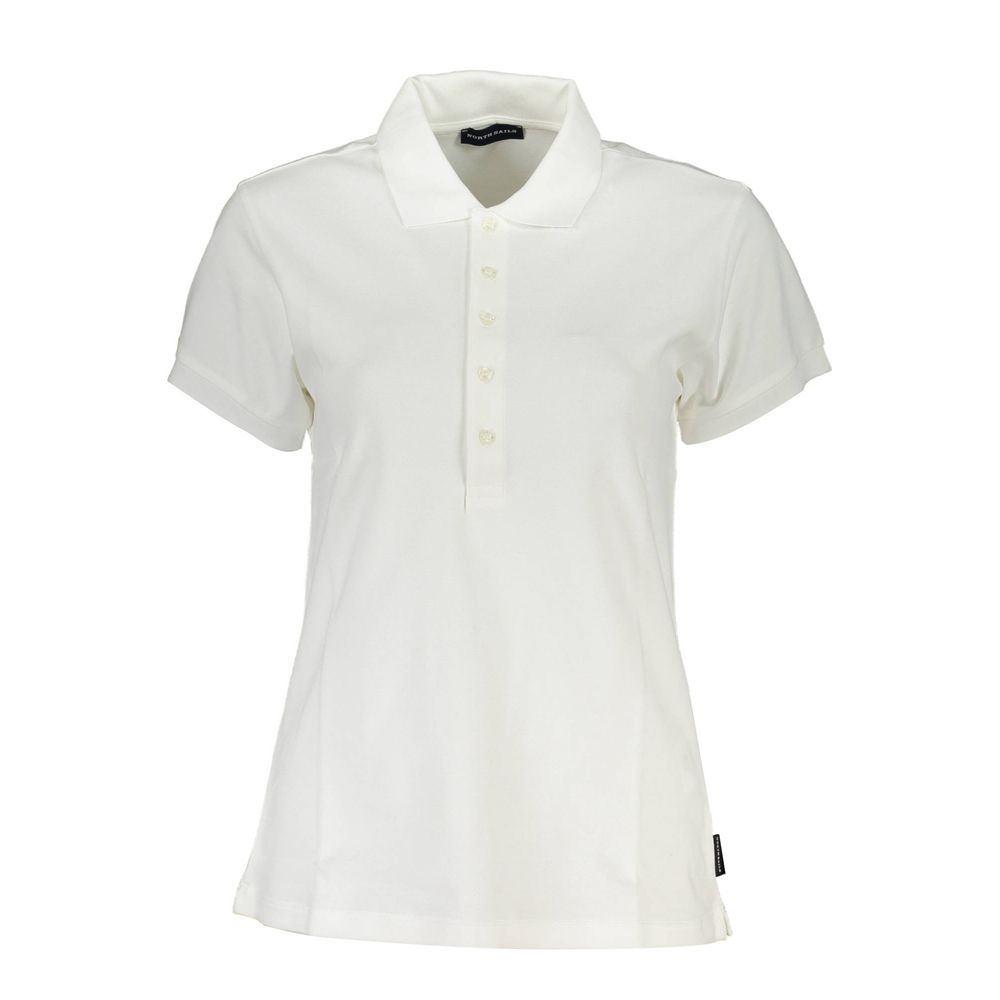 North Sails Polo Shirt Femme Blanc en Coton - Élégance Durable