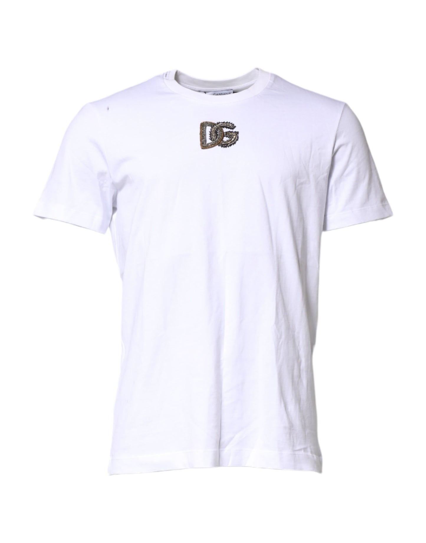 Dolce &amp; Gabbana wit logo borduurwerk crew neck T-shirt