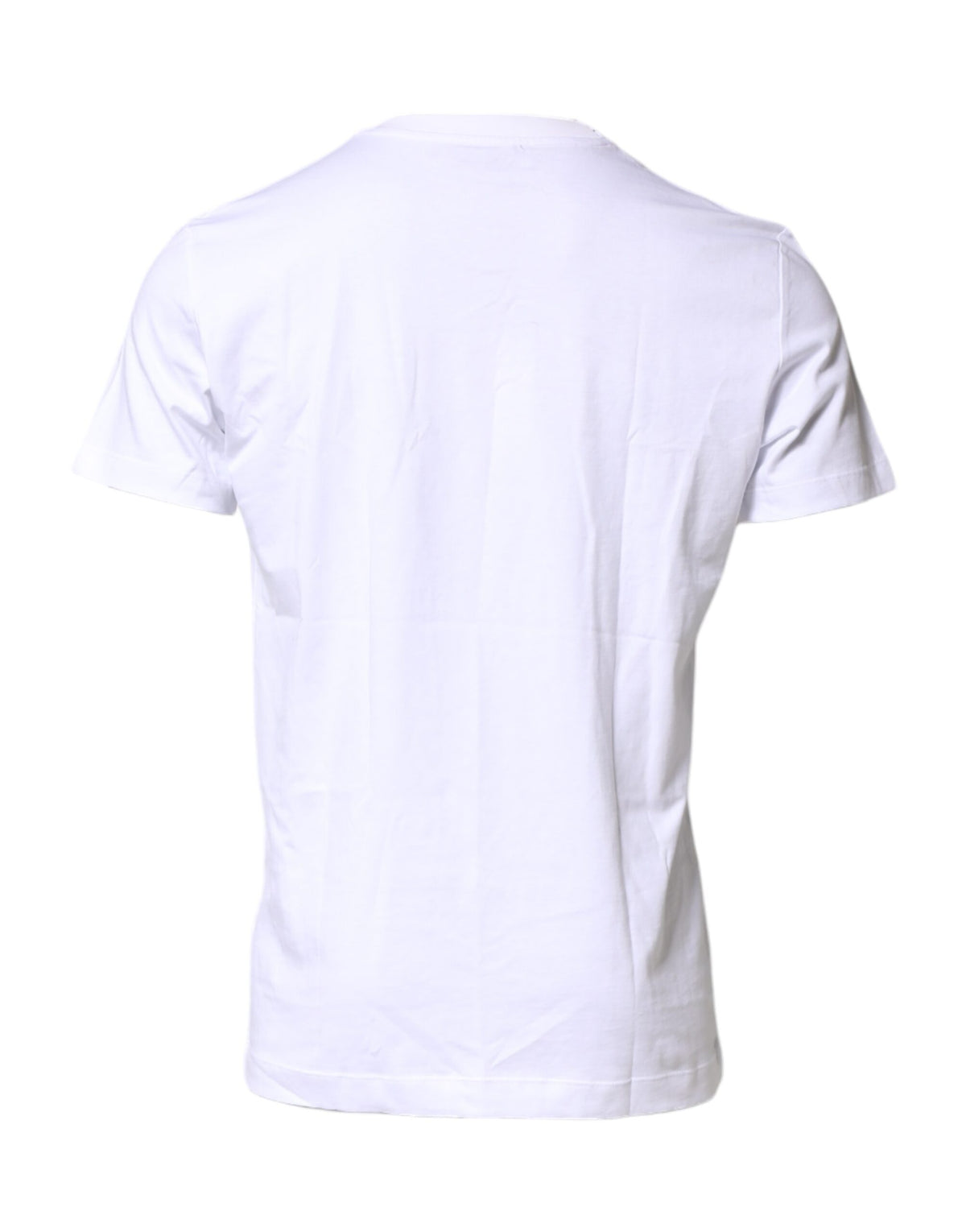 T-shirt à col rond blanc brodé du logo Dolce &amp; Gabbana