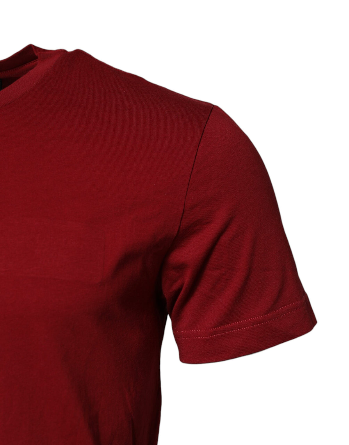 T-shirt rouge en coton à manches courtes et col rond de Dolce &amp; Gabbana