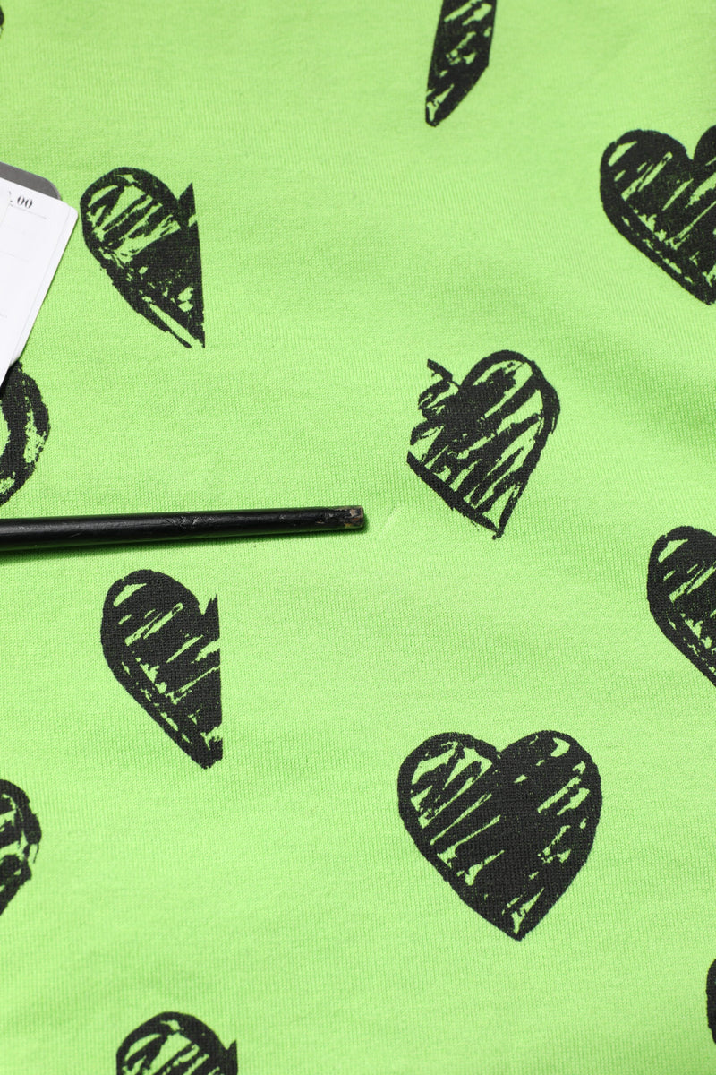 Dolce &amp; Gabbana T-shirt met groene hartprint, ronde hals en gemaakt van katoen