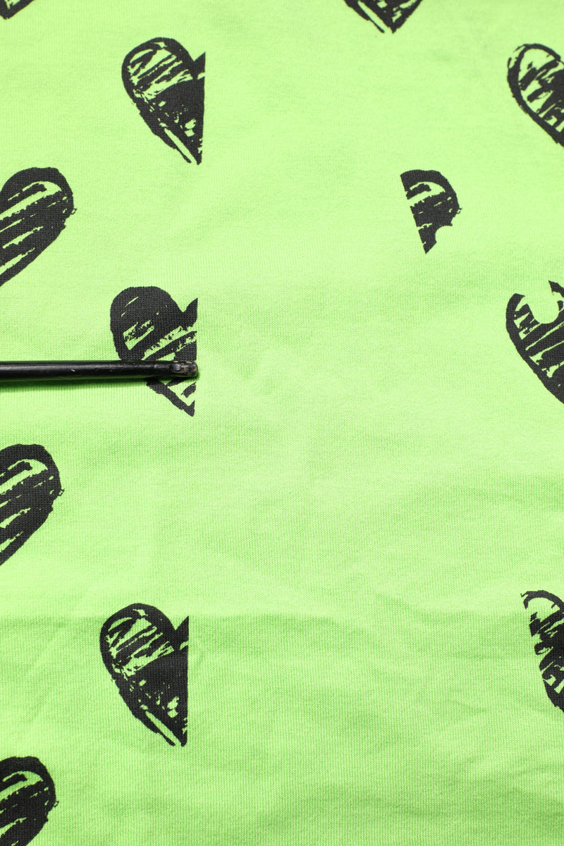 Dolce &amp; Gabbana T-shirt met groene hartprint, ronde hals en gemaakt van katoen