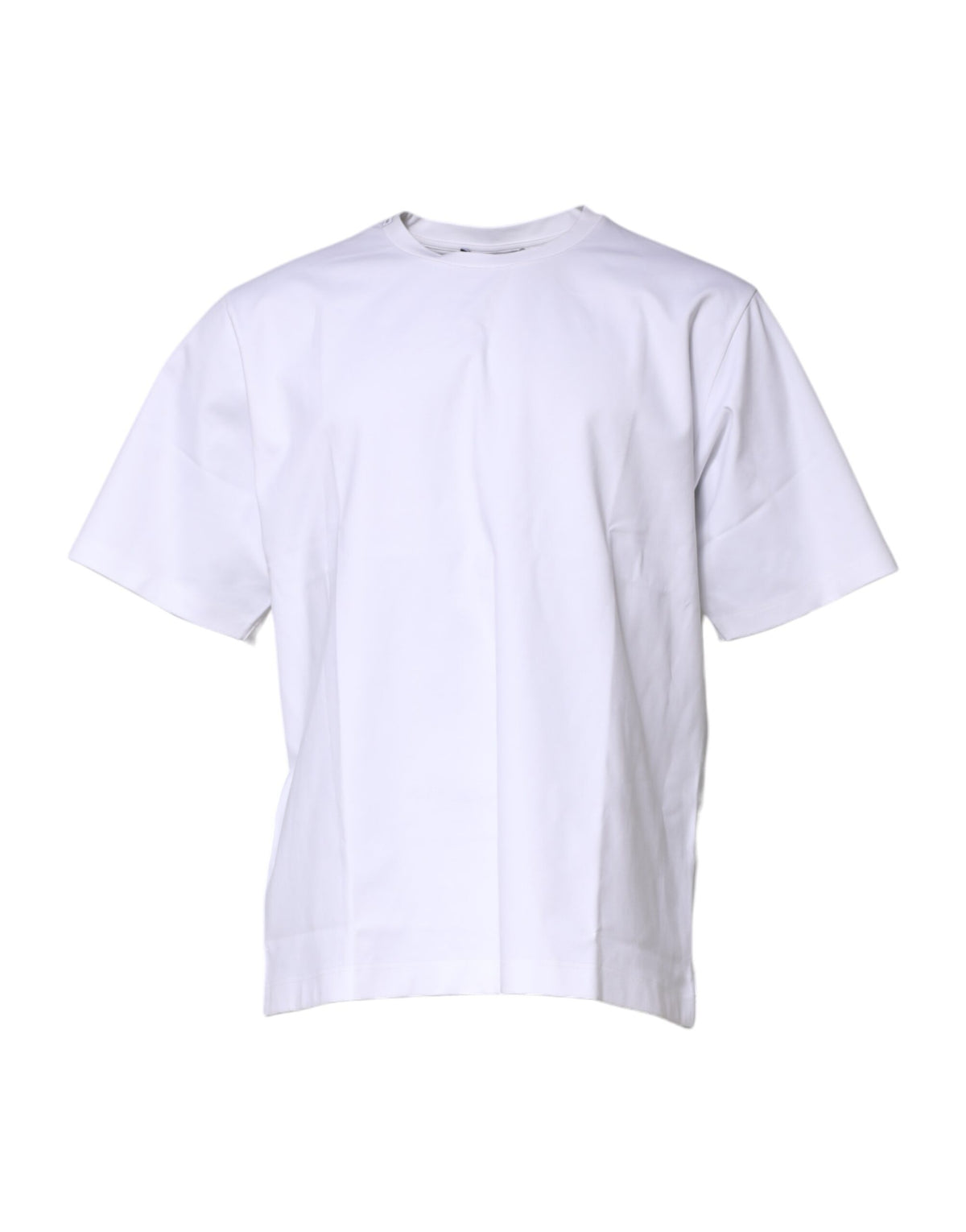T-shirt blanc en coton à manches courtes et col rond de Dolce &amp; Gabbana