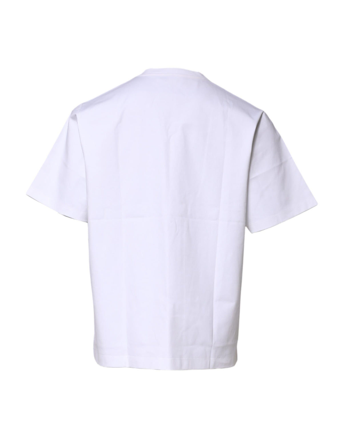 T-shirt blanc en coton à manches courtes et col rond de Dolce &amp; Gabbana