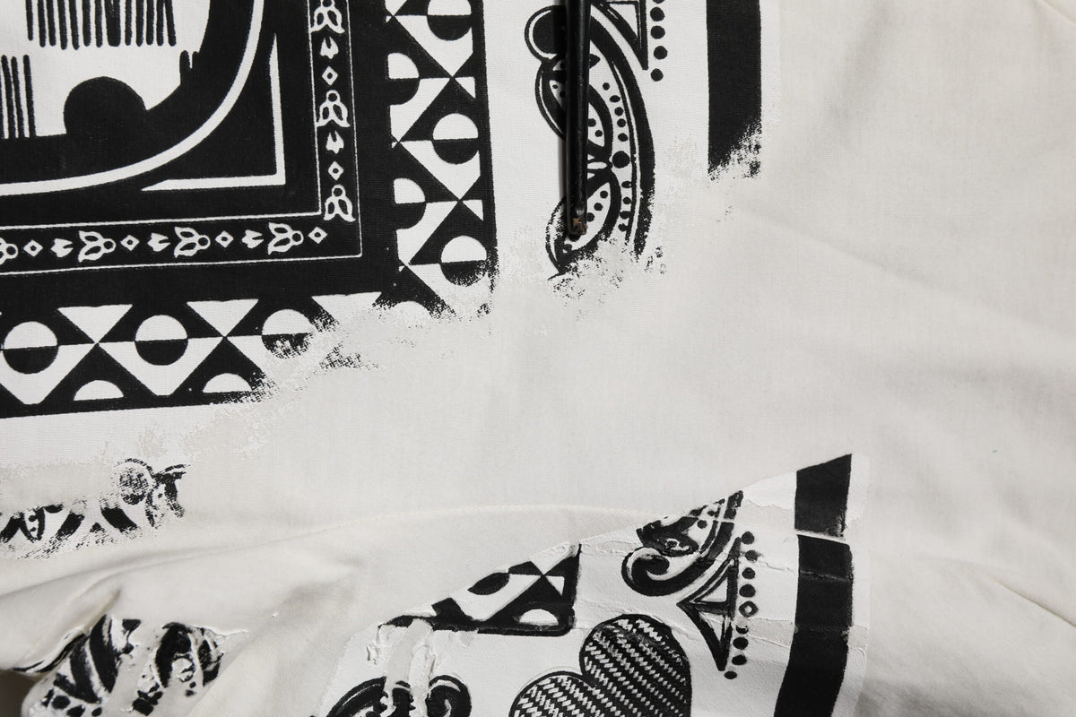 T-shirt en coton blanc à imprimé bandana et logo de Dolce &amp; Gabbana