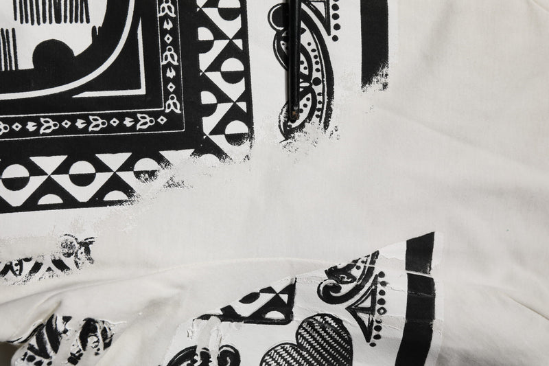 Dolce &amp; Gabbana wit katoenen T-shirt met logo en bandana-print