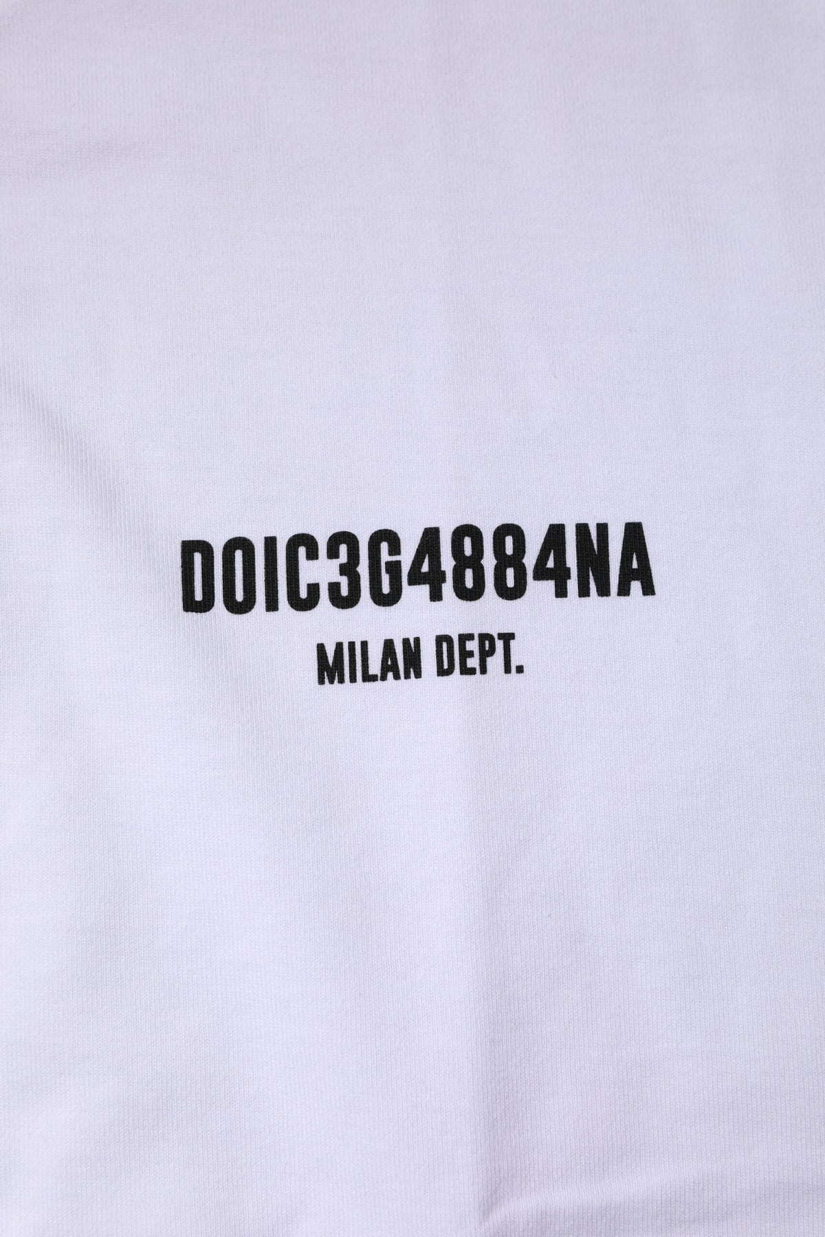 T-shirt à col rond en coton blanc avec imprimé du logo Dolce &amp; Gabbana