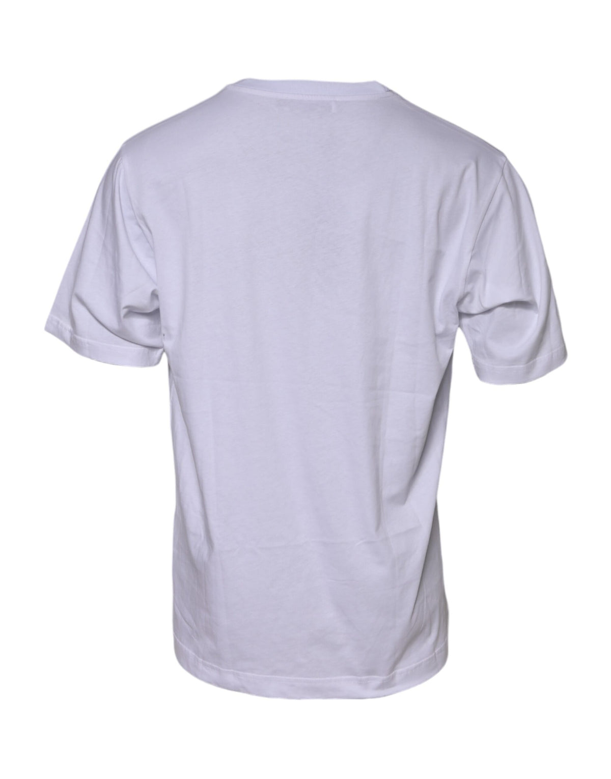 T-shirt à col rond en coton blanc avec imprimé du logo Dolce &amp; Gabbana