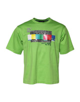 T-shirt à col rond Dolce &amp; Gabbana vert avec imprimé graphique