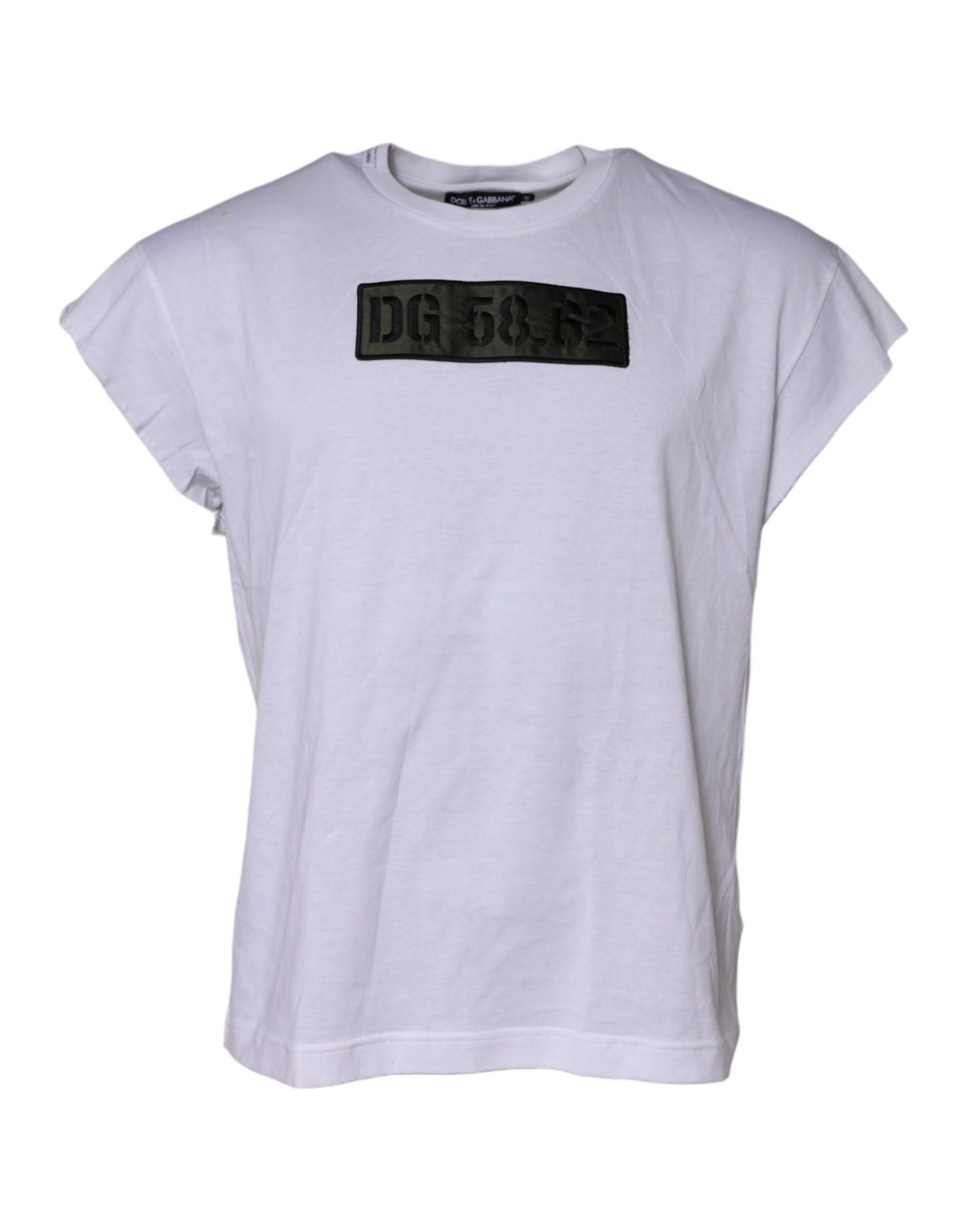 Dolce &amp; Gabbana wit T-shirt met ronde hals en borduursel van het logo