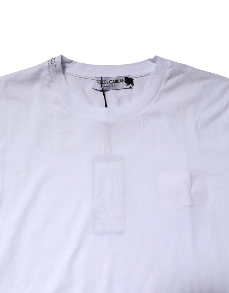 Dolce &amp; Gabbana wit katoenen heren T-shirt met ronde hals