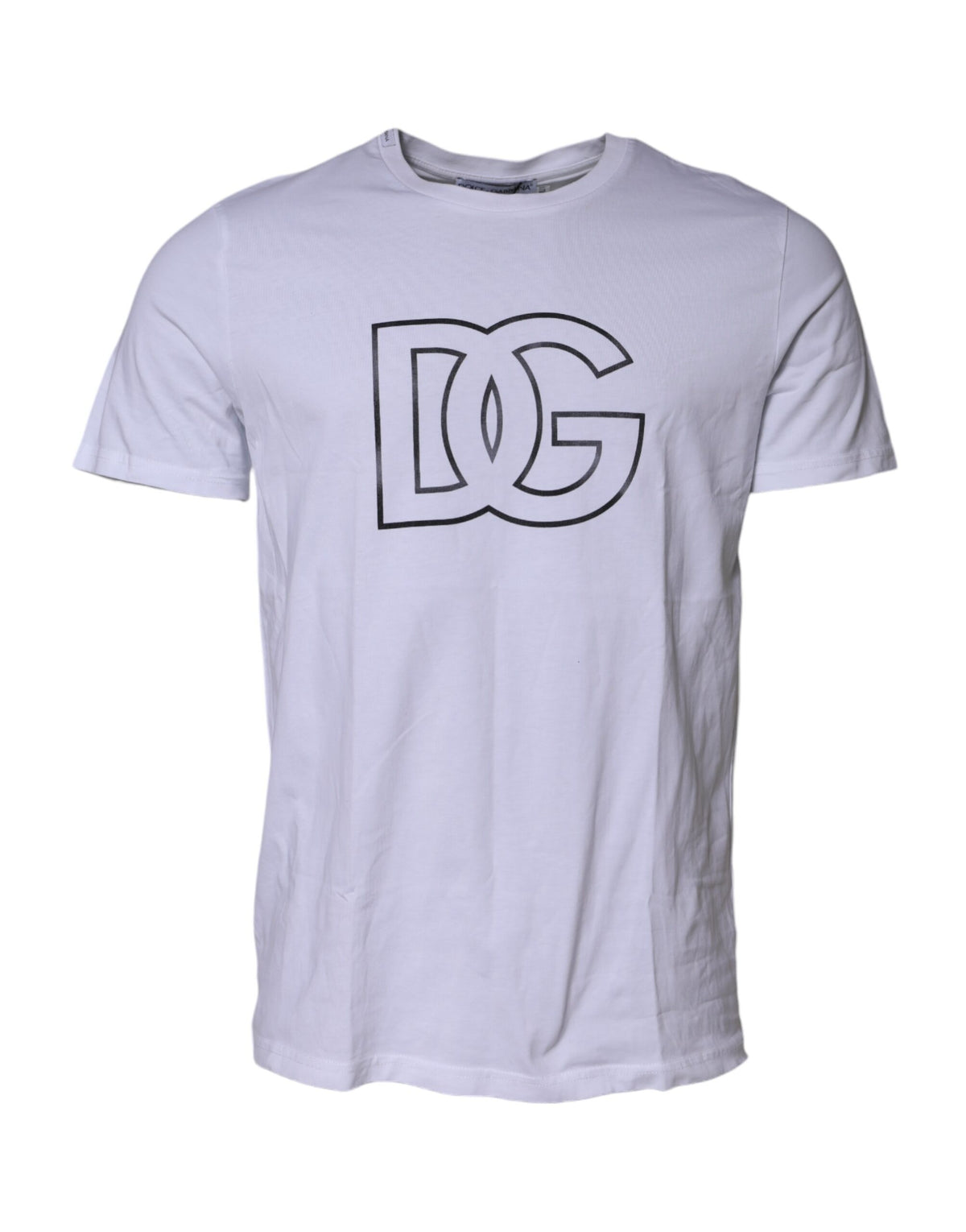 T-shirt à manches courtes blanc avec imprimé du logo DG de Dolce &amp; Gabbana