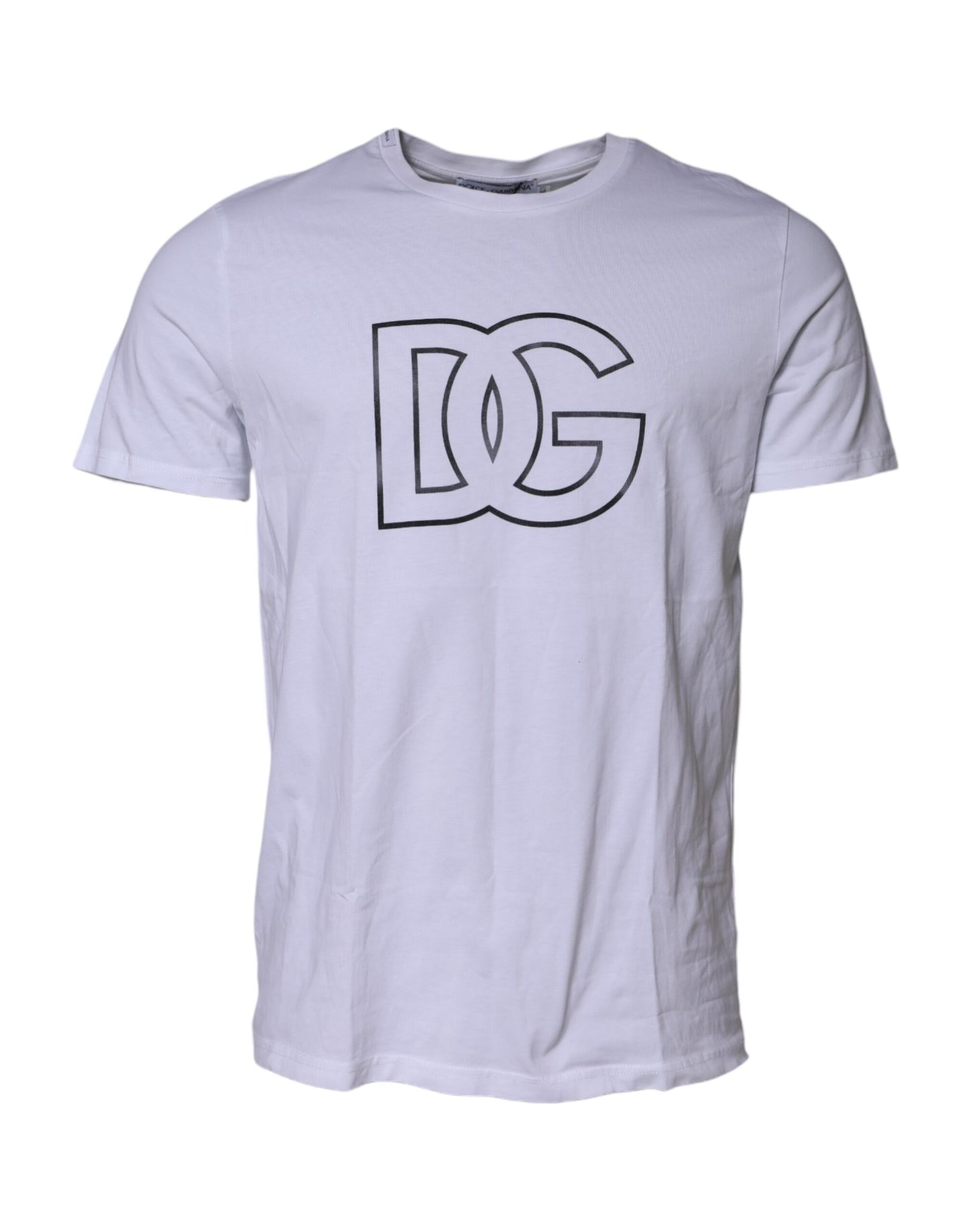 Dolce &amp; Gabbana wit T-shirt met DG-logo en korte mouwen