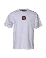 T-shirt à manches courtes blanc avec logo brodé de Dolce &amp; Gabbana