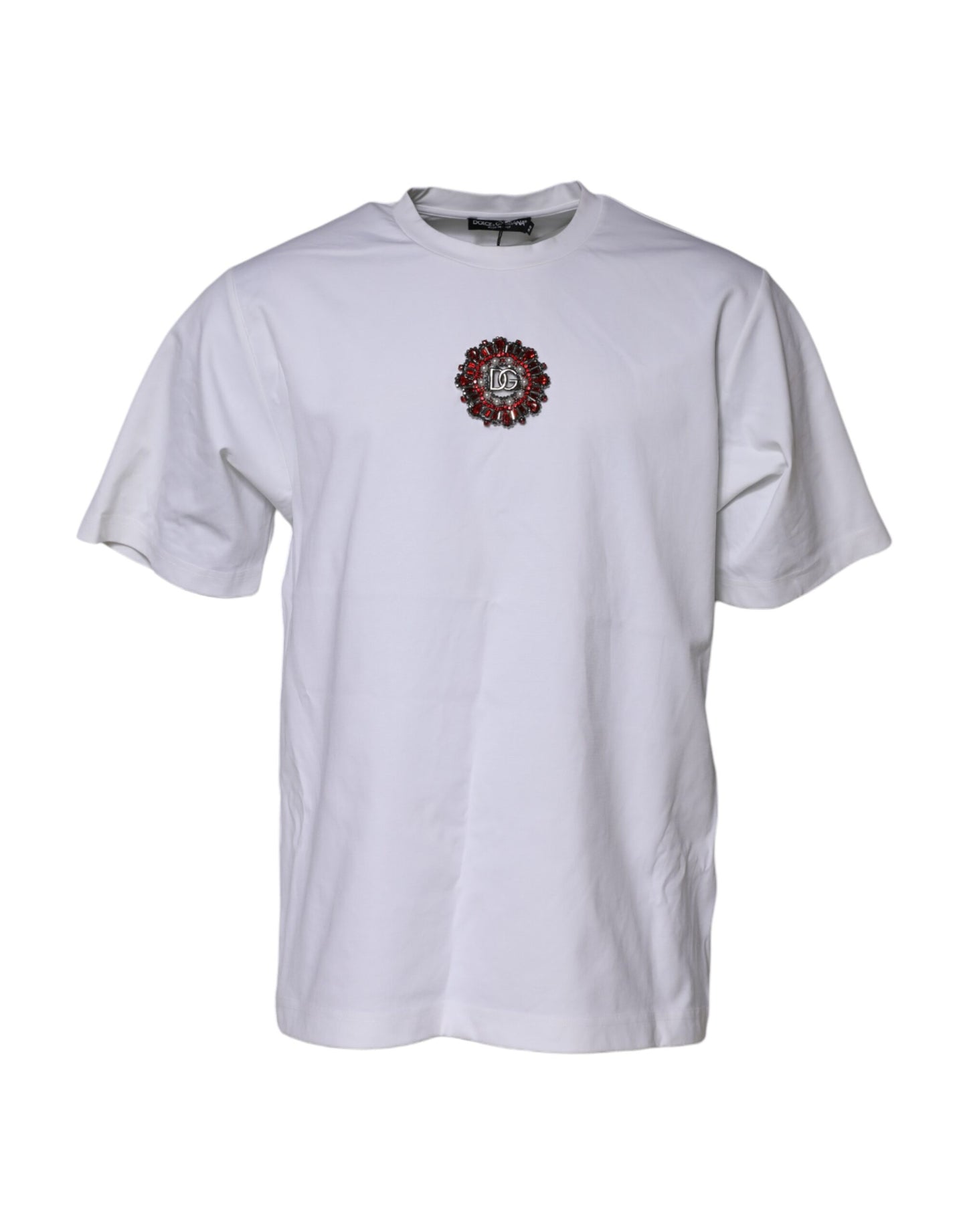 Dolce &amp; Gabbana wit T-shirt met logo en korte mouwen