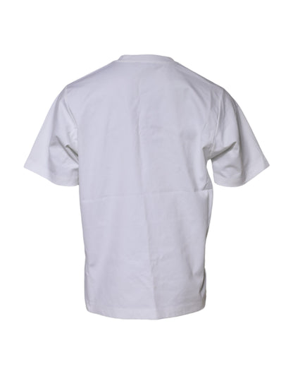 Dolce & Gabbana White Logo Embellish Short Sleeves T-shirt