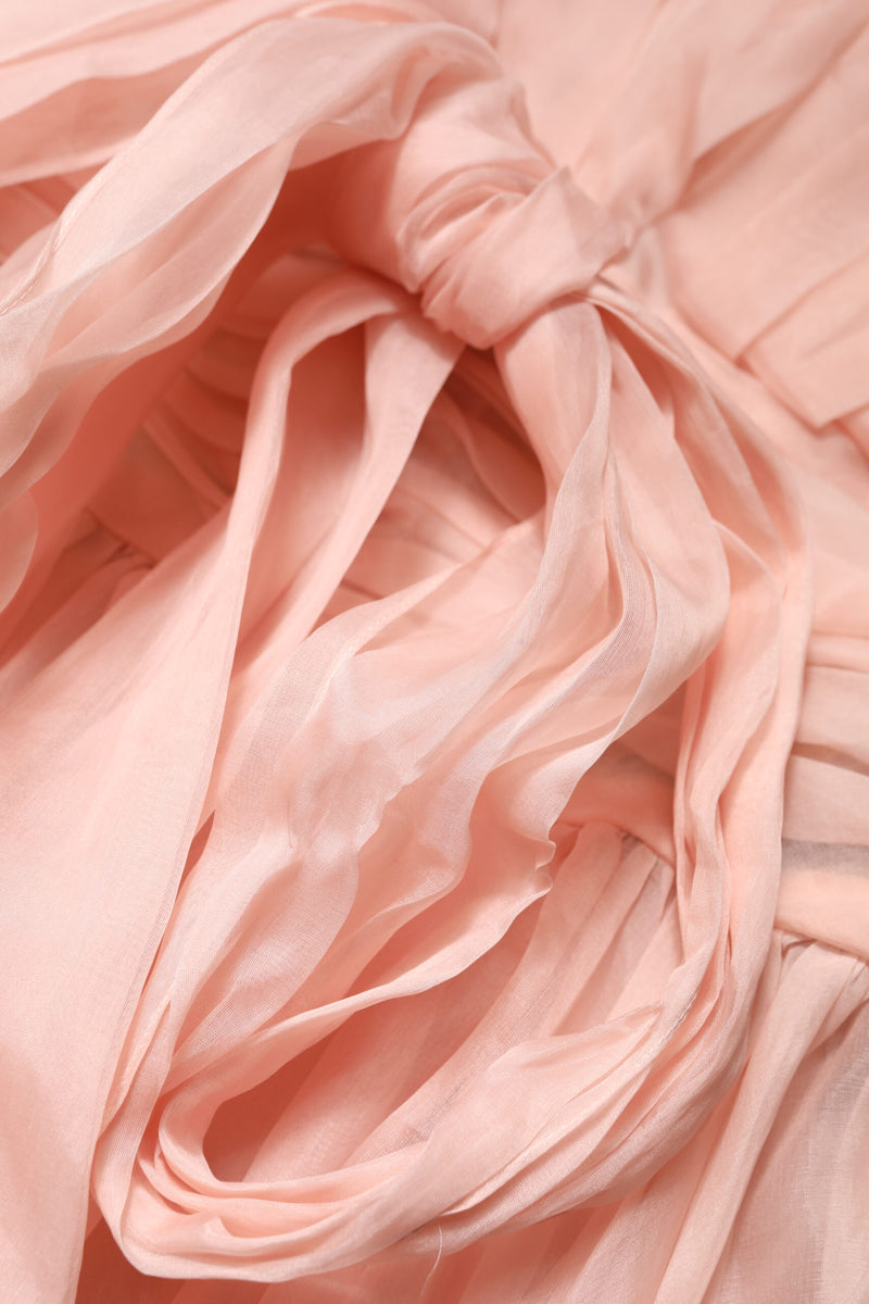 Robe Midi Plissée A-Line en Soie Rose Dolce & Gabbana