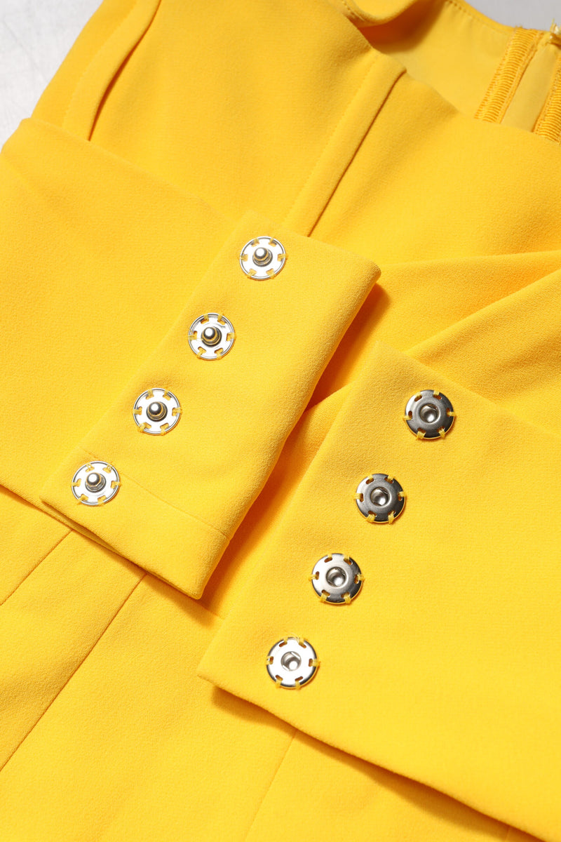 Robe Midi Jaune à Épaule Dénudée Dolce & Gabbana