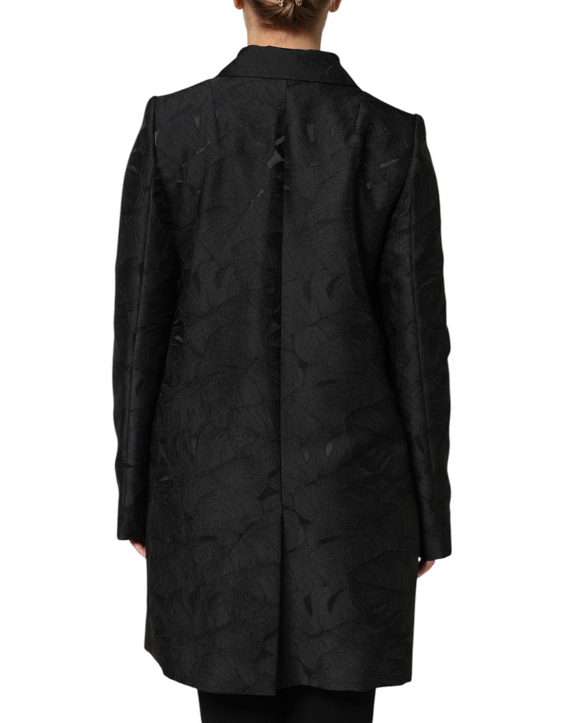 Dolce & Gabbana Trench Coat Noir à Boutonnage Simple