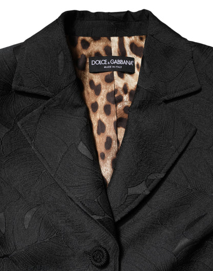 Dolce & Gabbana Black Single Breasted Trench Coat Jacket