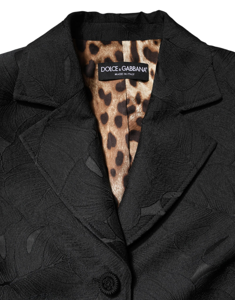Dolce & Gabbana Trench Coat Noir à Boutonnage Simple