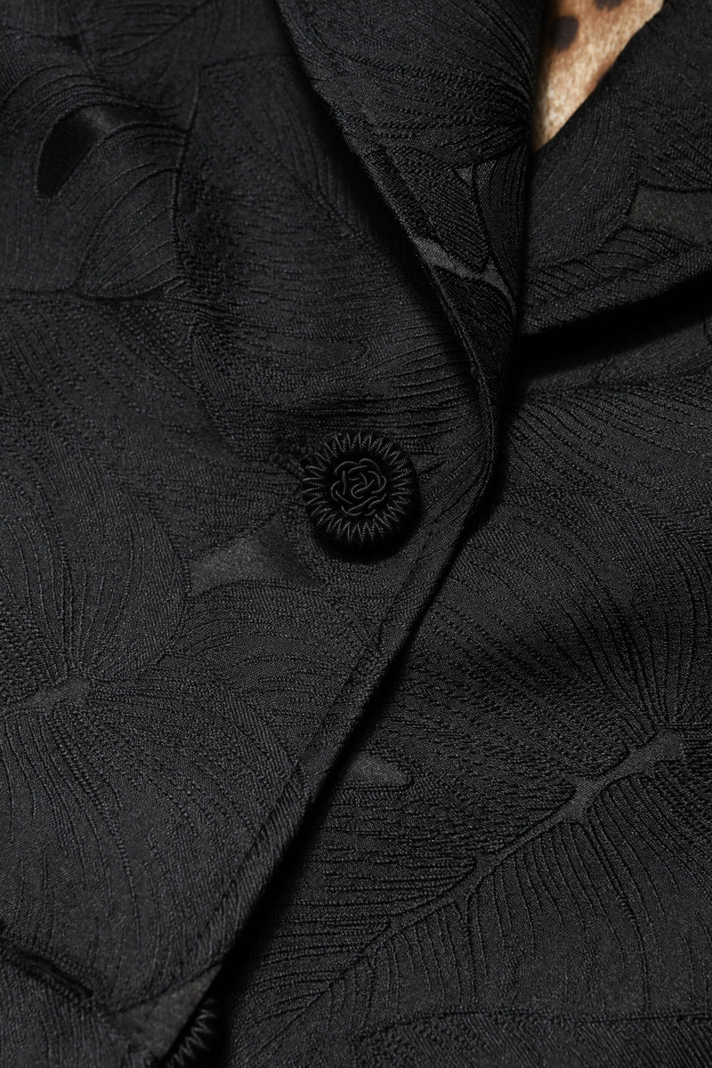 Dolce & Gabbana Trench Coat Noir à Boutonnage Simple