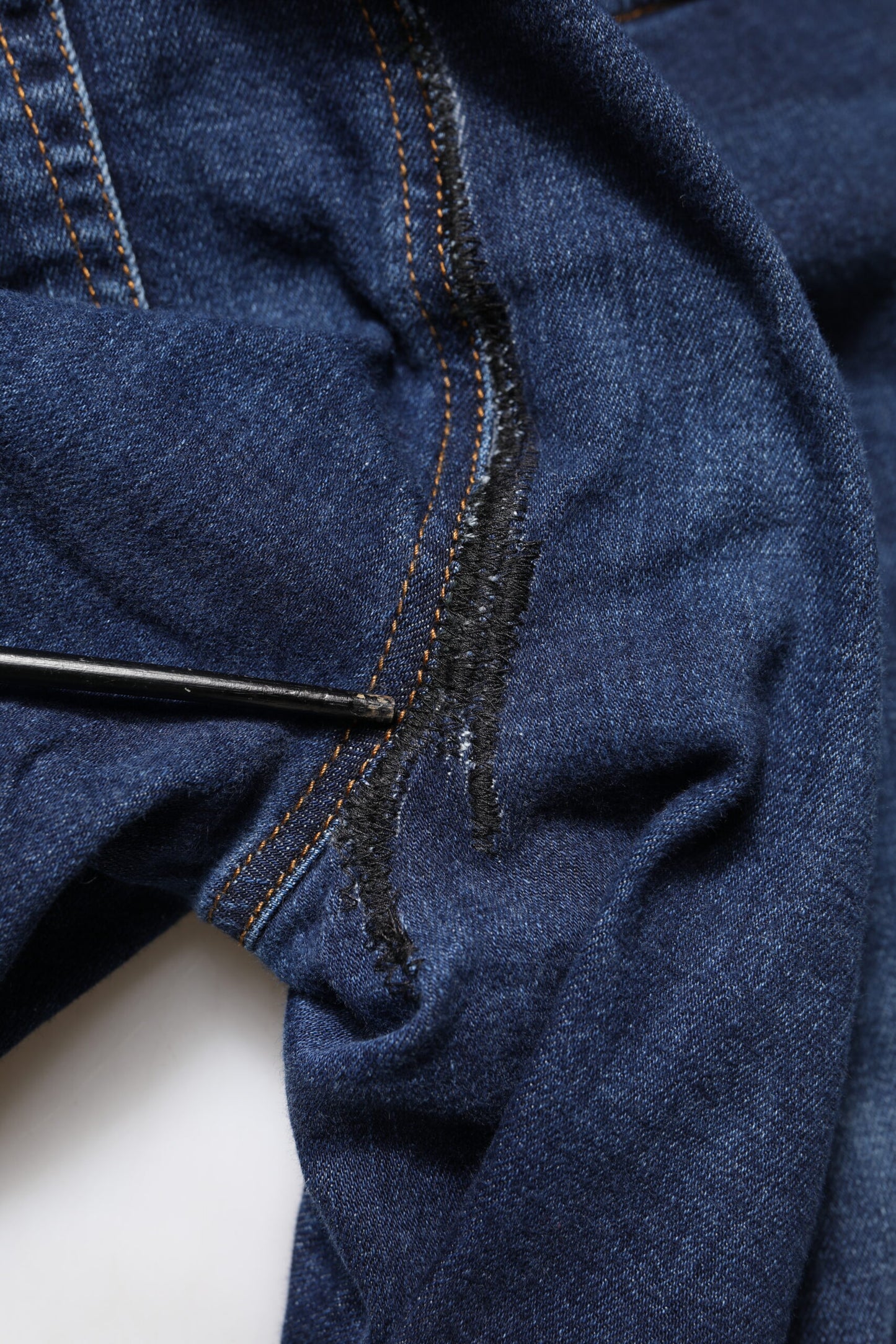 Dolce & Gabbana Blue Cotton High Waisted Cropped Denim Jeans