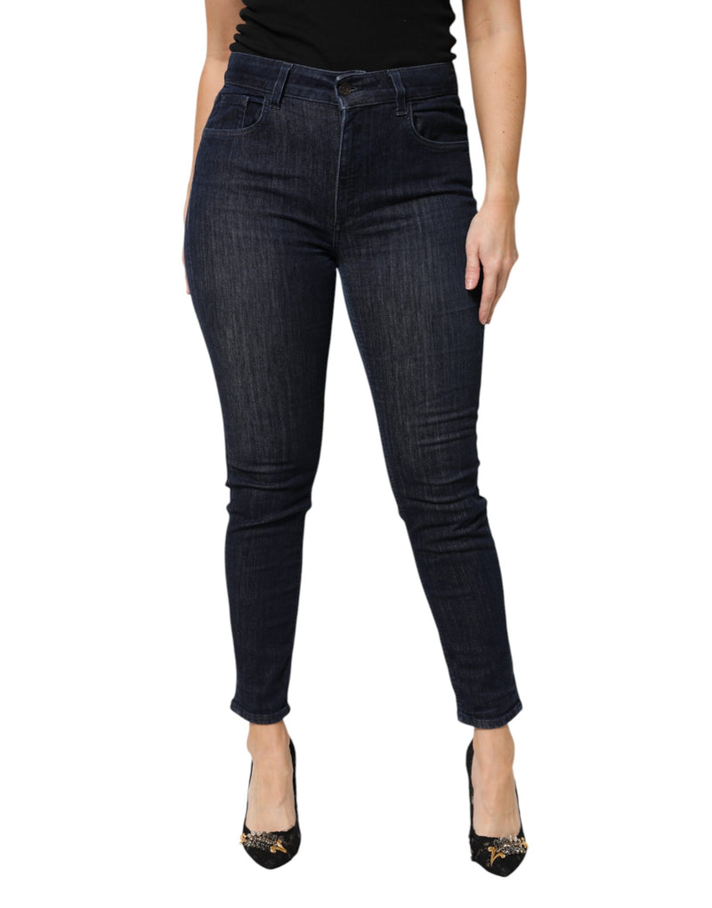 Dolce & Gabbana Jeans Femme Skinny Cropped Denim Bleu Foncé