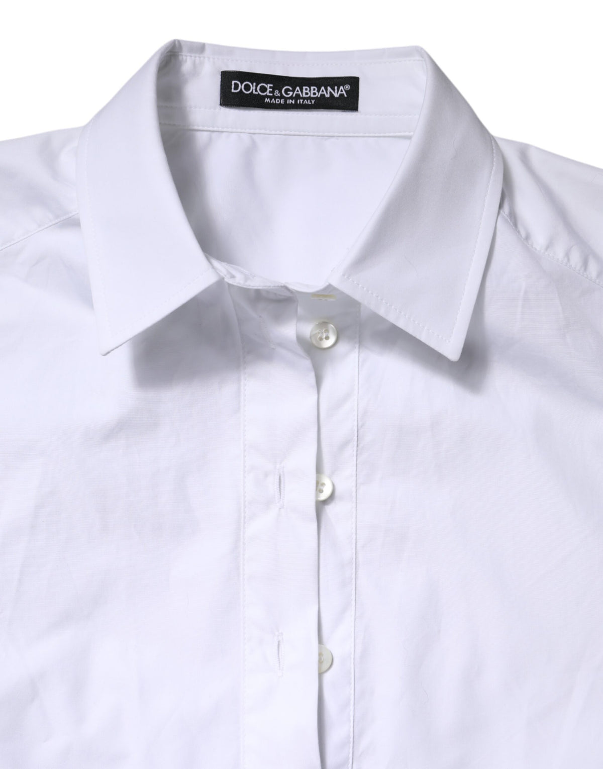 Dolce & Gabbana Polo Top Femme en Coton Blanc à Manches Courtes