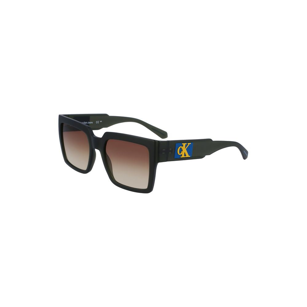Lunettes de soleil en plastique marron pour femmes Calvin Klein
