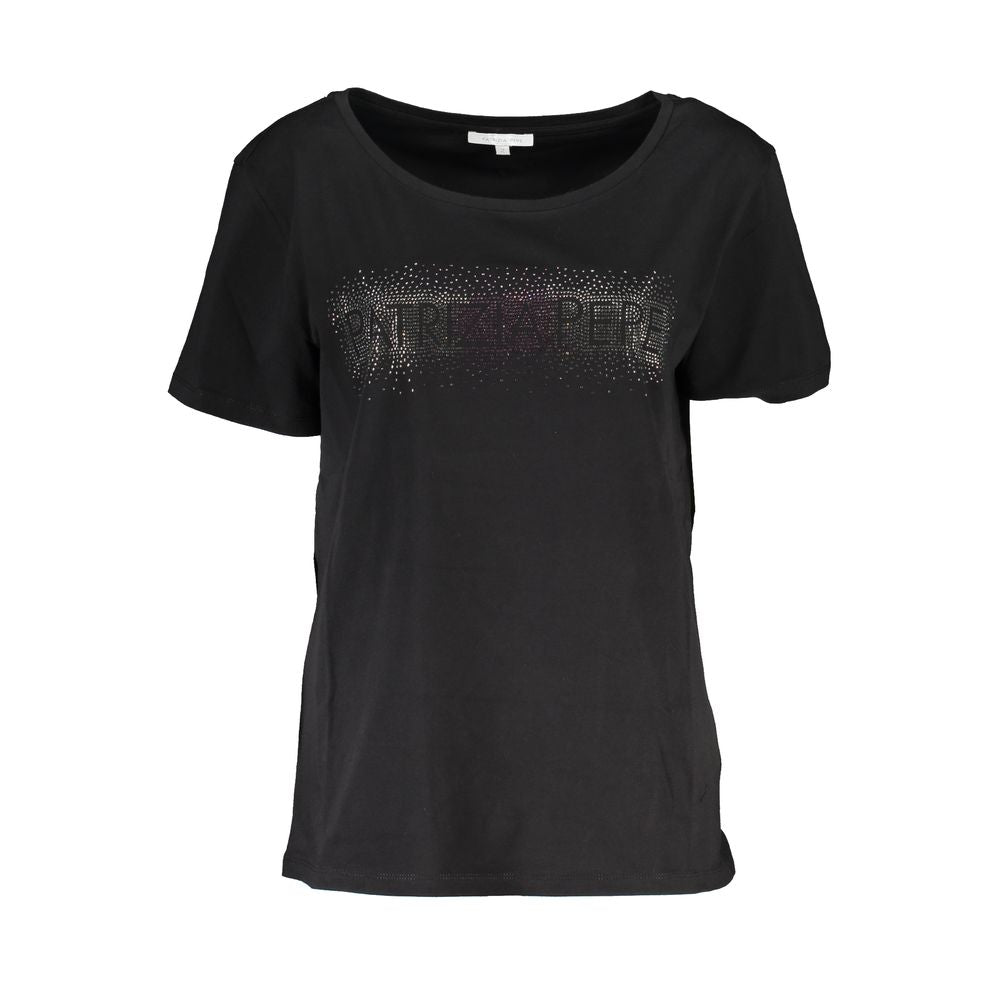 Patrizia Pepe T-Shirt Femme Noir en Coton