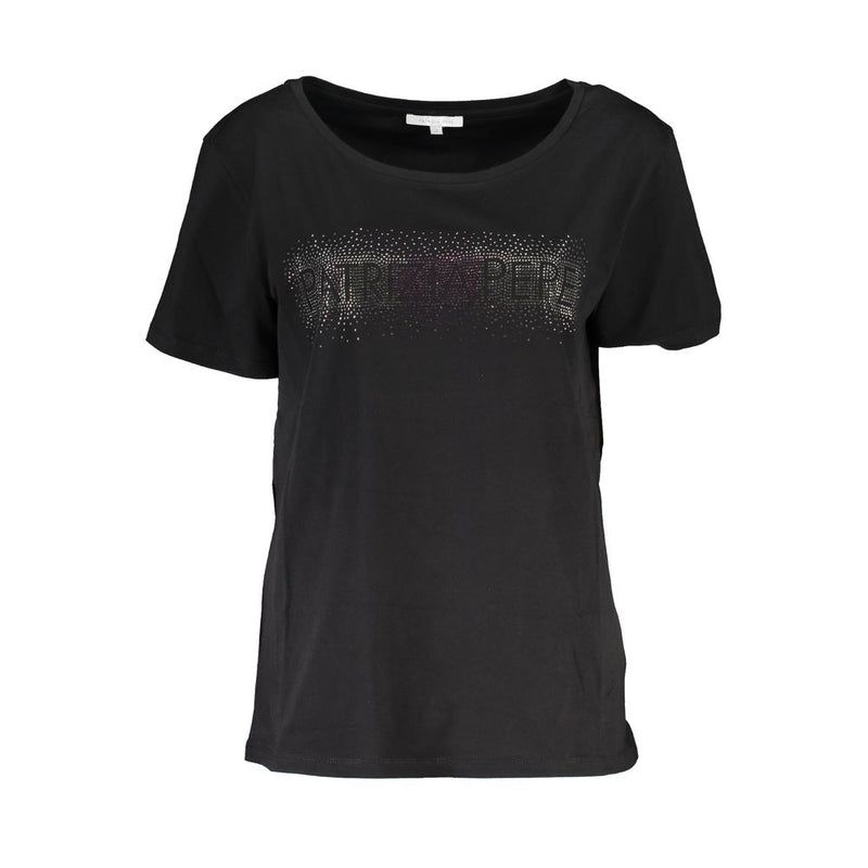 Patrizia Pepe T-Shirt Femme Noir en Coton