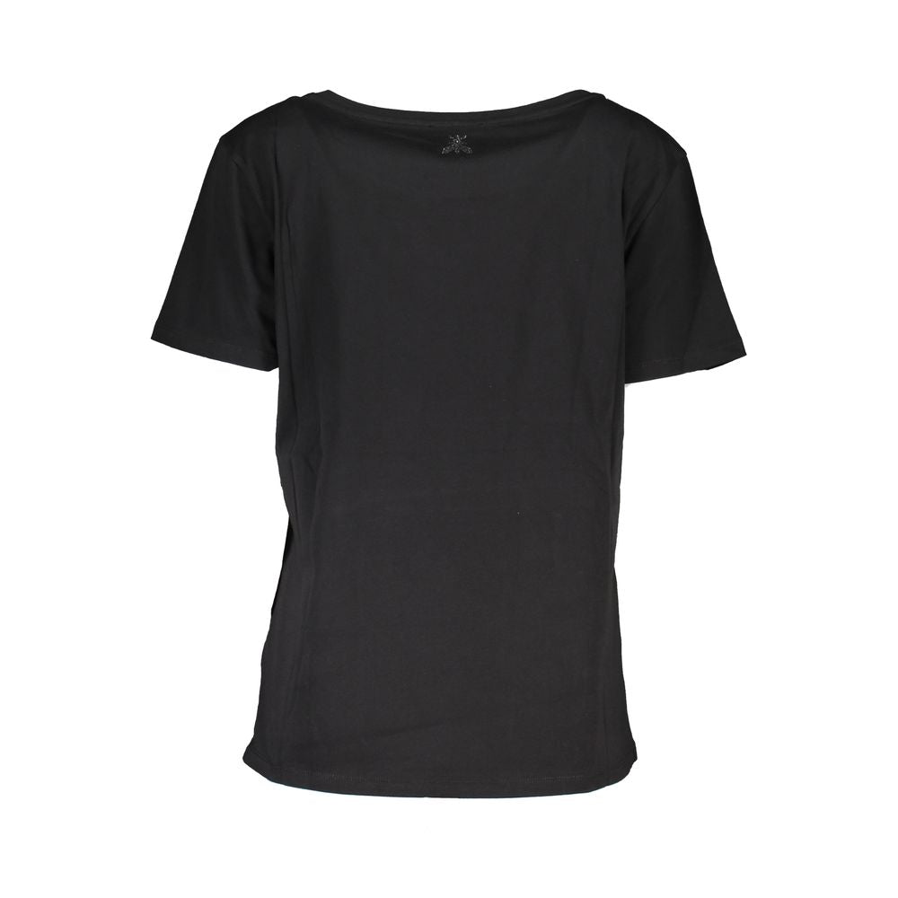 Patrizia Pepe T-Shirt Femme Noir en Coton