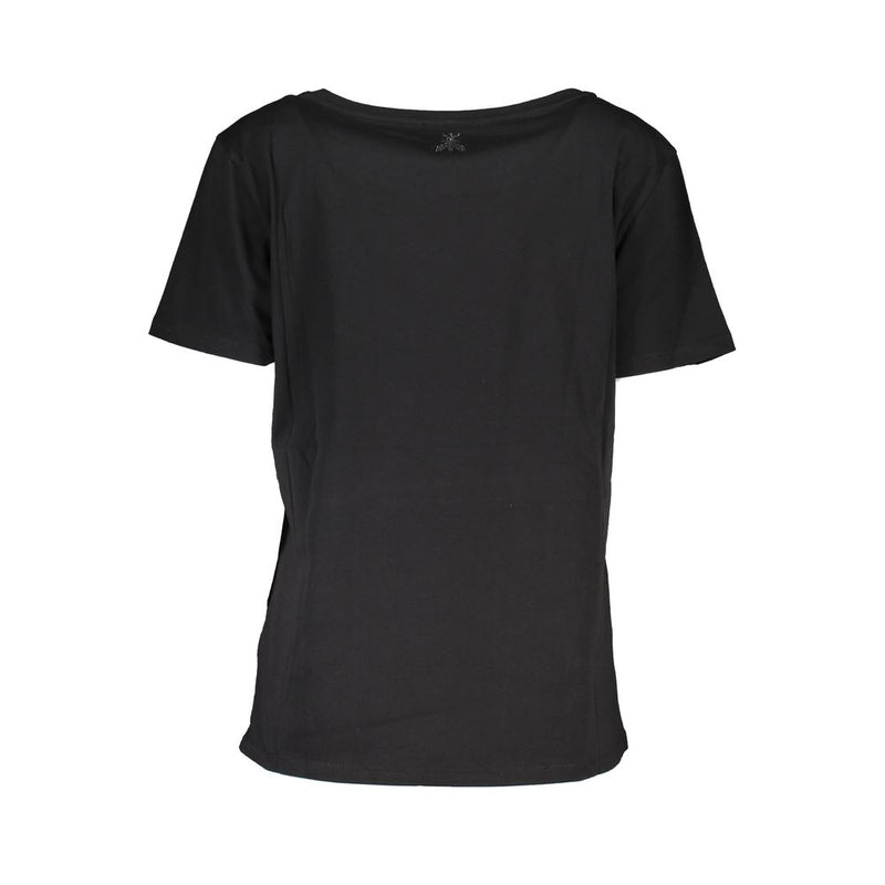 Patrizia Pepe T-Shirt Femme Noir en Coton