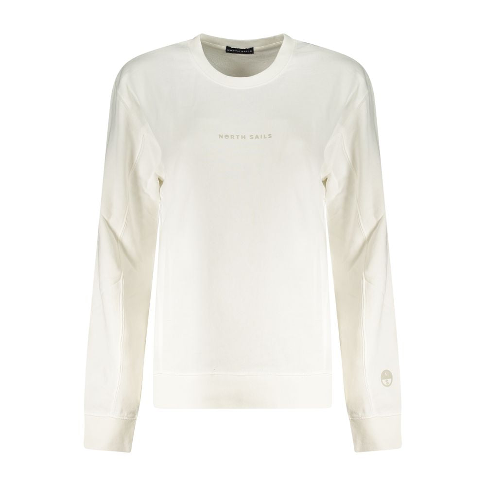 North Sails Women's White Cotton Long Sleeve Sweatshirt