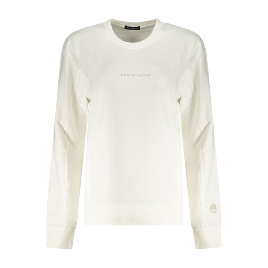 North Sails Women's White Cotton Long Sleeve Sweatshirt