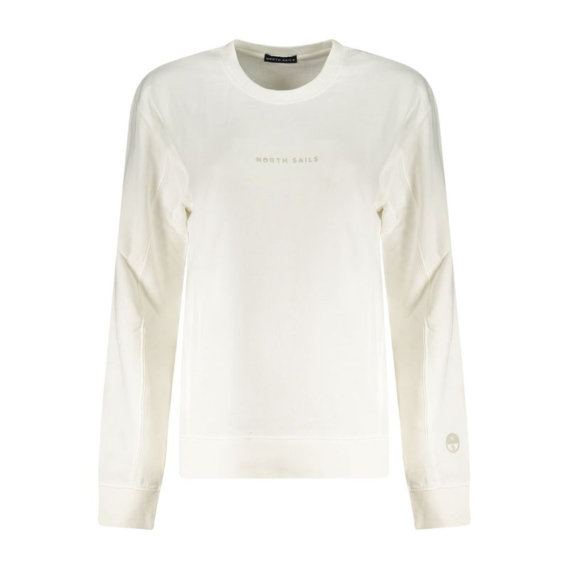 North Sails Women's White Cotton Long Sleeve Sweatshirt