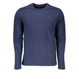 T-shirt à col rond brodé bleu royal de La Martina
