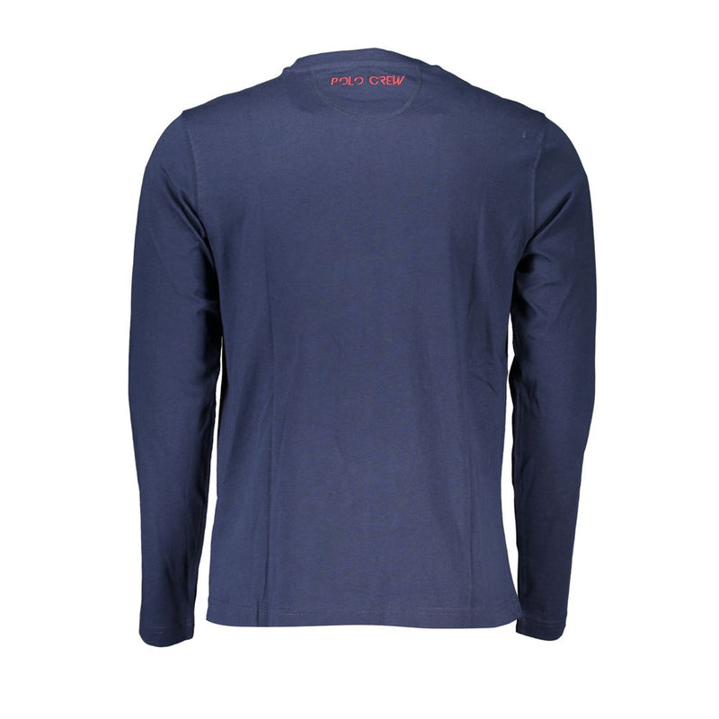 T-shirt à col rond brodé bleu royal de La Martina