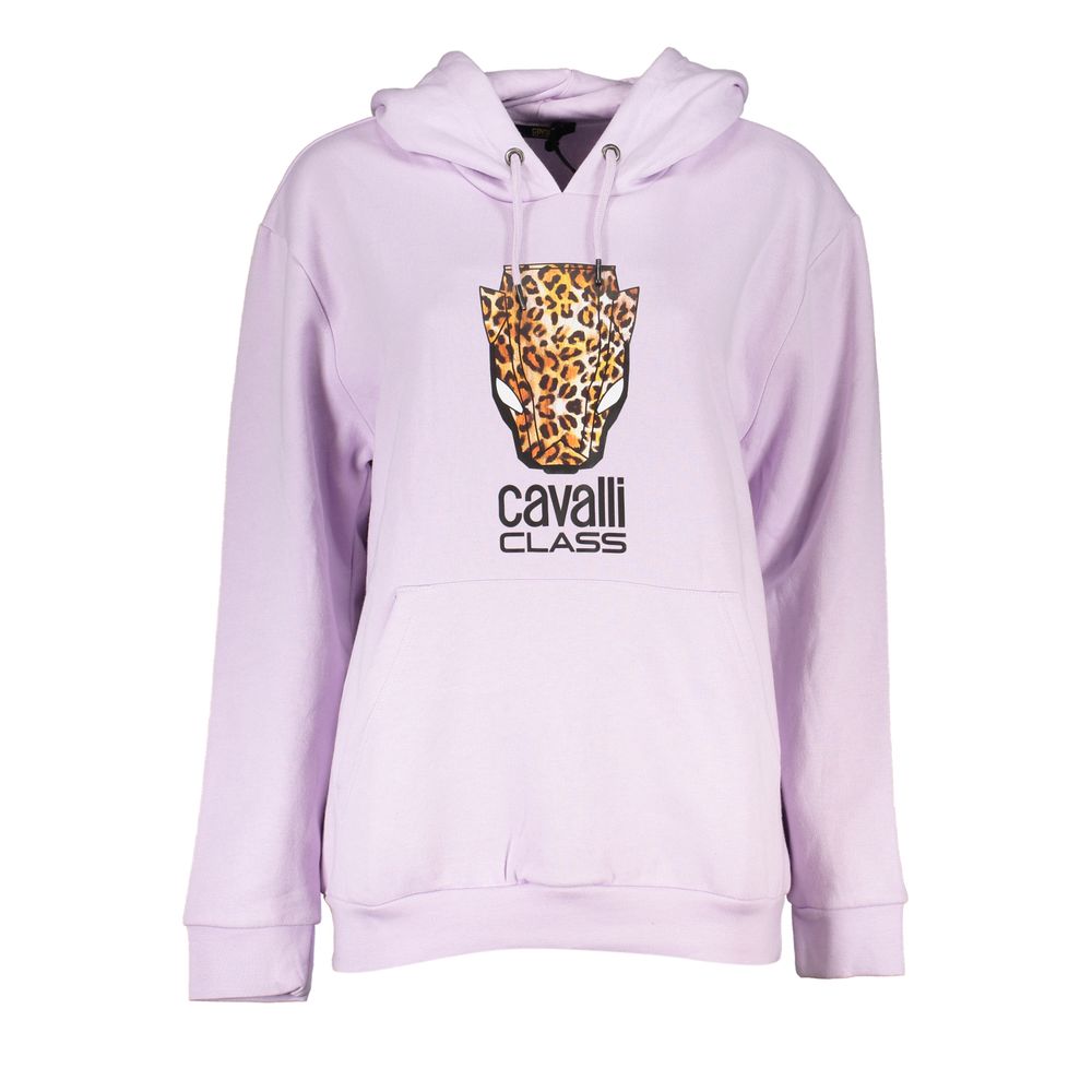 Cavalli Class Purple Cotton Women Sweater - Luxurious Comfort