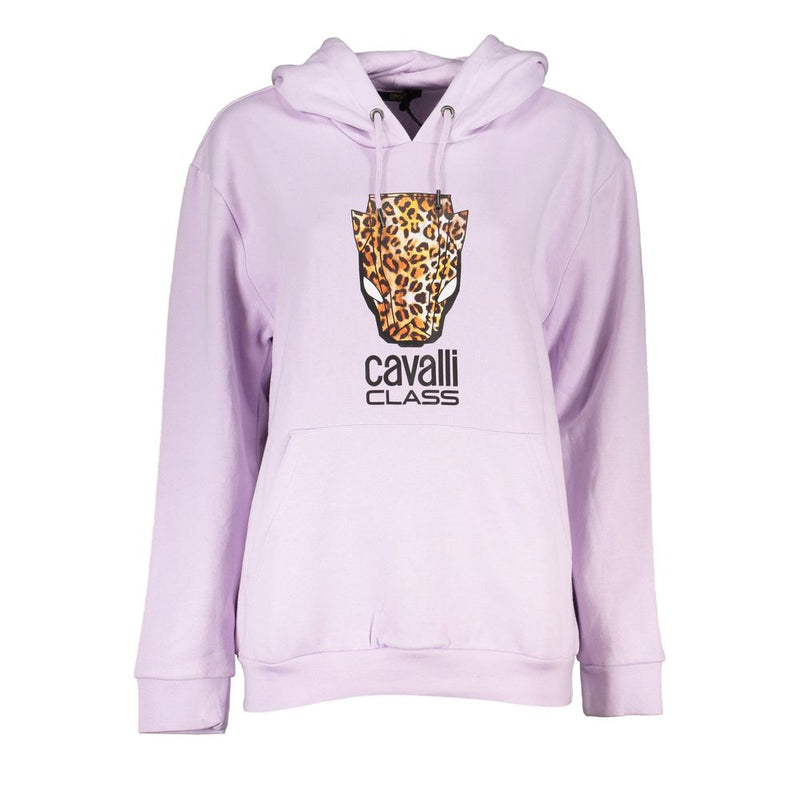 Cavalli Class Purple Cotton Women Sweater - Luxurious Comfort