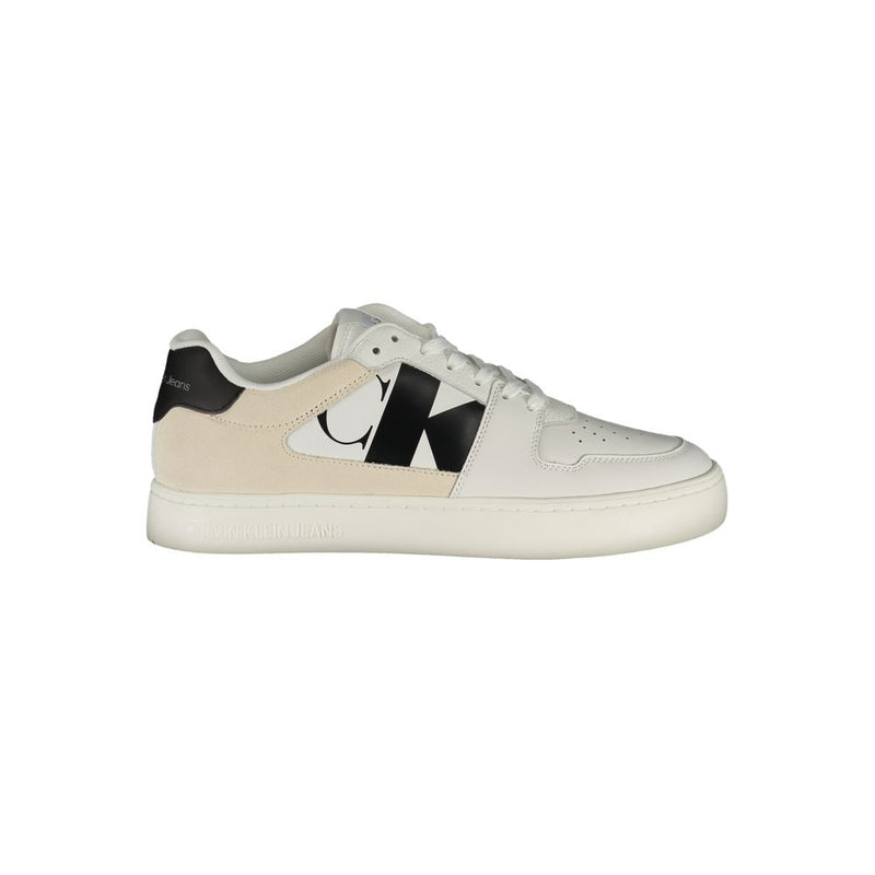 Calvin Klein White Polyester Sneaker - All-Day Comfort & Style