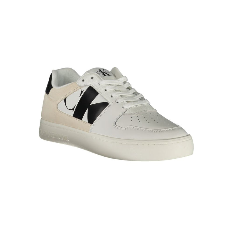 Calvin Klein White Polyester Sneaker - All-Day Comfort & Style