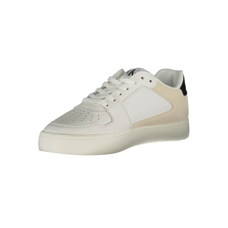 Calvin Klein White Polyester Sneaker - All-Day Comfort & Style