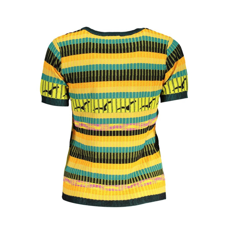 Desigual Yellow Viscose Women Sweater - Stylish & Comfortable